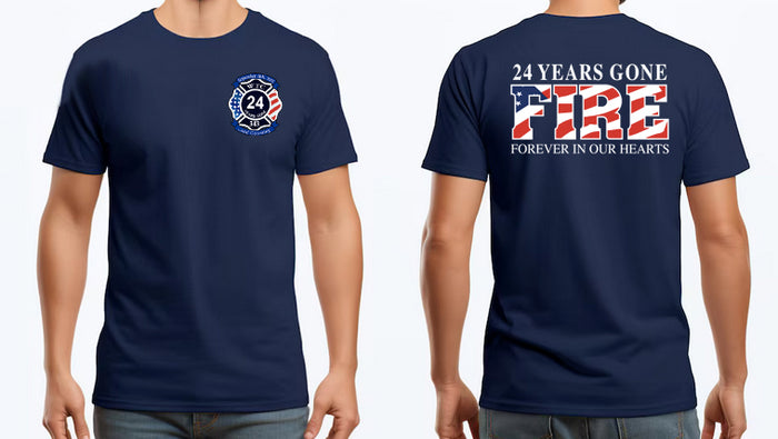 24th Anniversary 9/11 Fire Memorial Tee