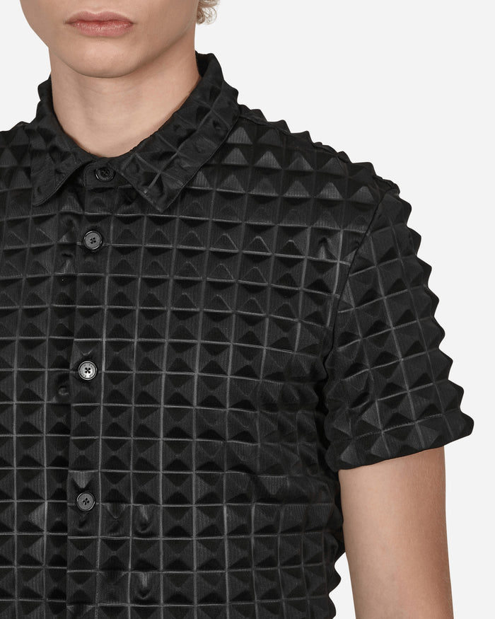 Kanghyuk 2.5 Pyramid Embossed Jersey Half-Sleeve Shirts Black Shirts Shortsleeve PS22SSS06 001