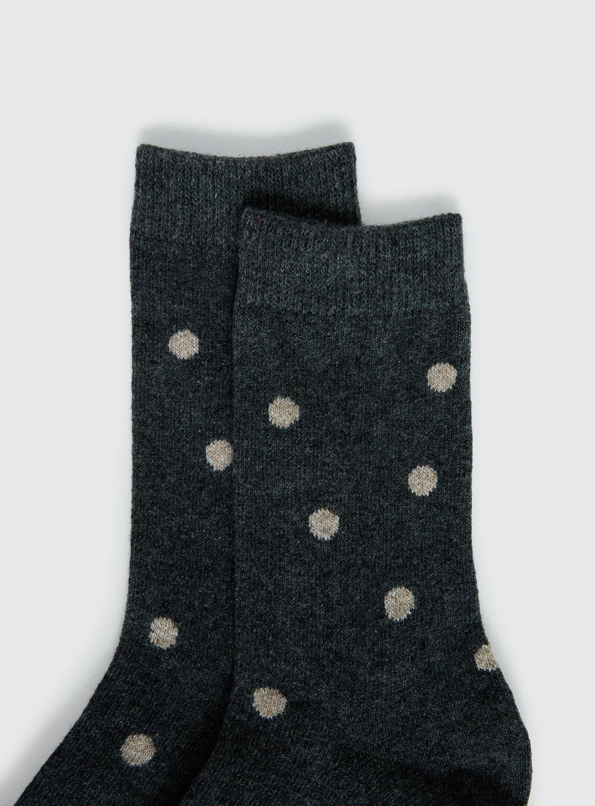 Safire Socks Grey / Beige Polka Dot