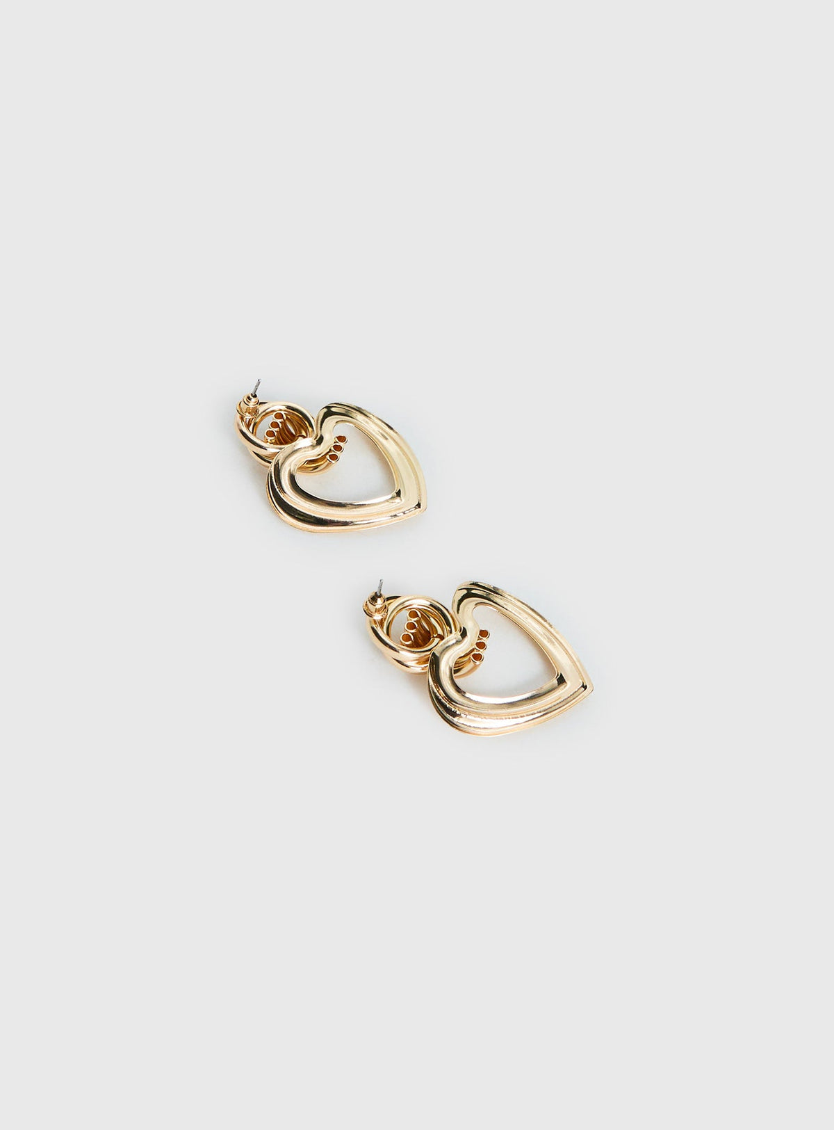 Prioritise Heart Linked Earrings Gold