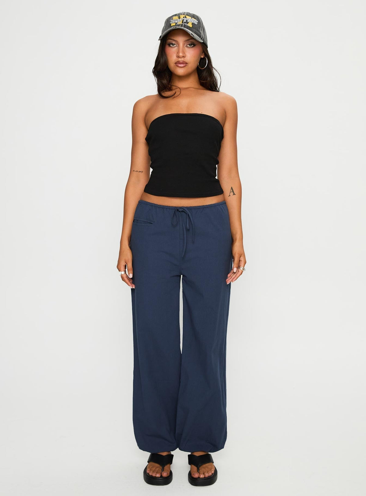 Zodie Low Waist Pants Navy