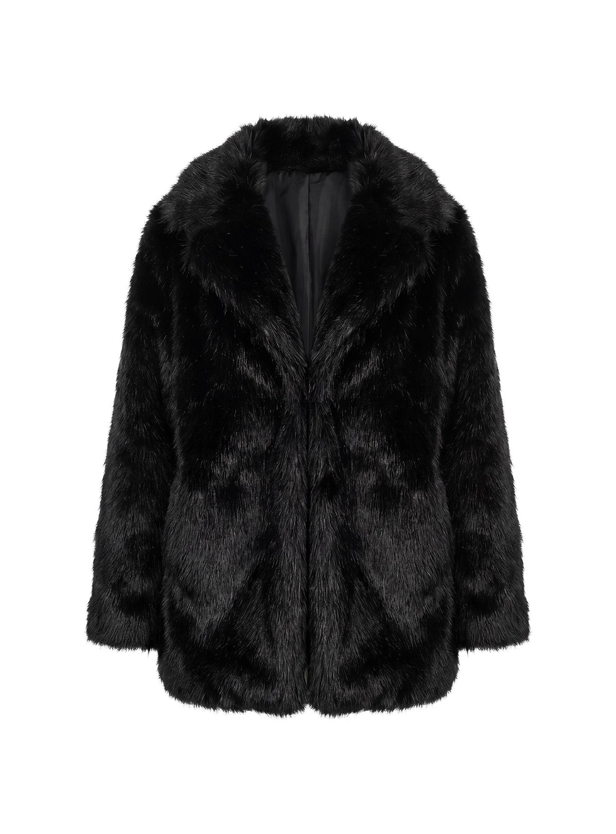 Super Trouper Faux Fur Jacket Black