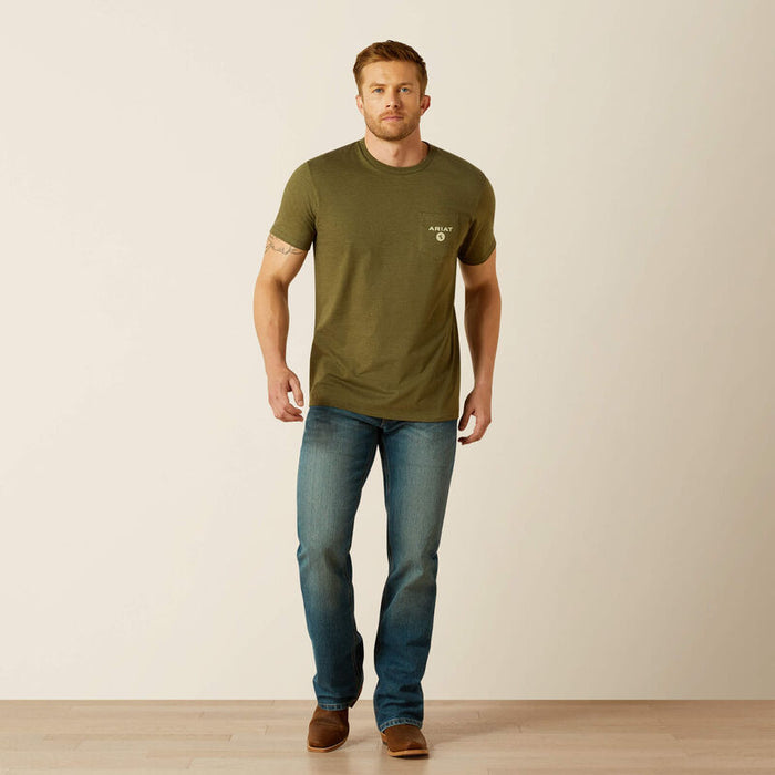 Ariat Men's Roped Diamond T-Shirt in Military Green
