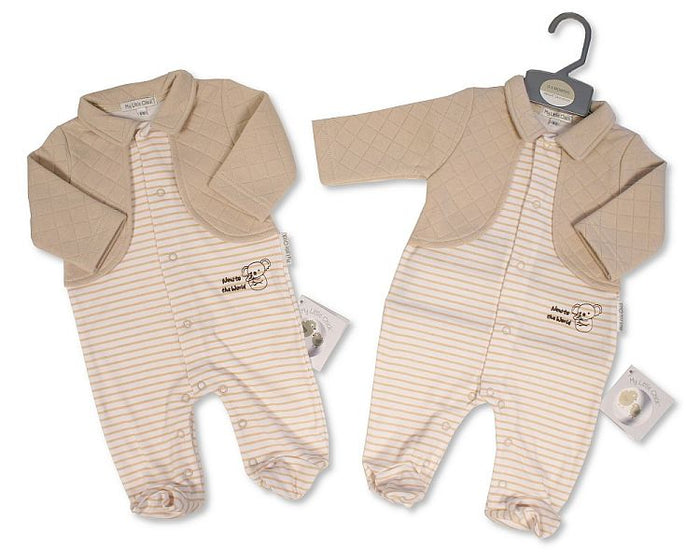 Baby Boys Faux 2 pcs Set - New to the World (PK6) (NB-6m) BIS-2020-2589