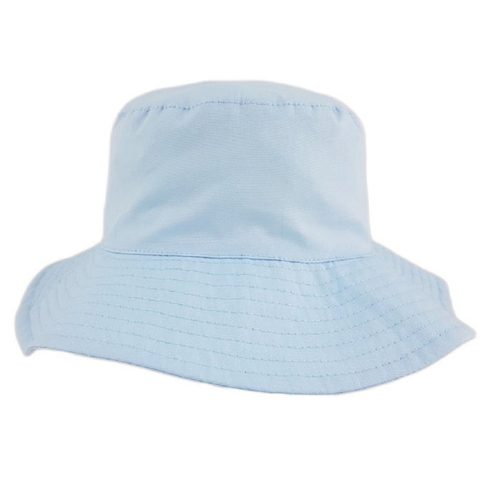 Baby Brim Hat - Plain Sky / White (12-24m) (2-4 Years) (Pk12) KIDS/02491
