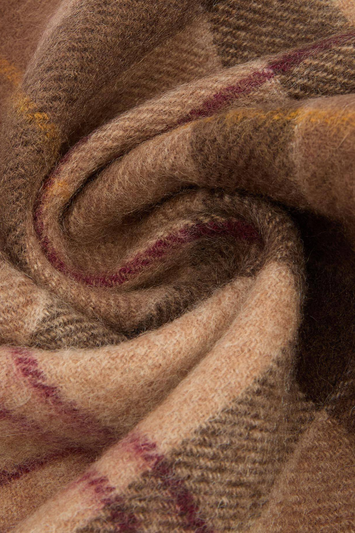 Barbour Tartan Scarf Muted Tartan LSC0129 close up fabric detail Shop Barbour at Dotique