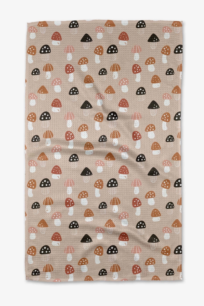 Fall Mushroom Harvest Tea Towel