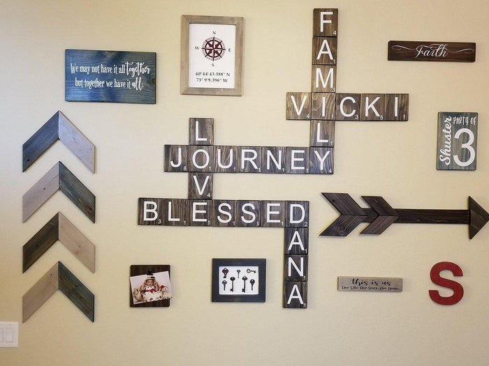 Family Name Party Of | Wooden Shelf or Wall Sign | Unique Gift Ideas | Wood Block Sign | Party of 3 | Party of 4 - Elliefont Styles