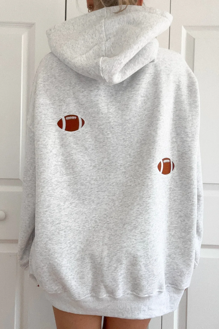 Football Game Day Embroidered Hoodie