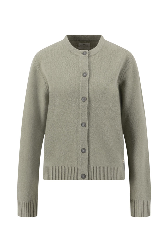 Fynch Hatton 2609 7443 Merino Wool Cardigan Dusty Green by Fynch Hatton Shop Fynch Hatton at Dotique
