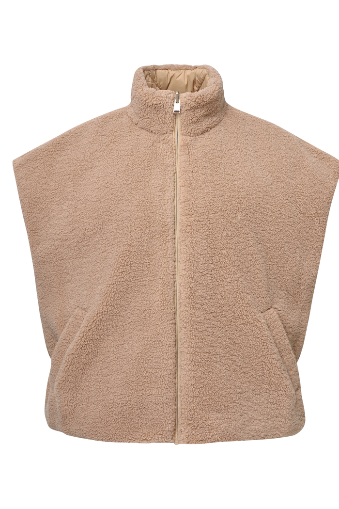HV Society Bodywarmer HVSlris Camel 0405103851 fleece vest Shop HV Society at Dotique