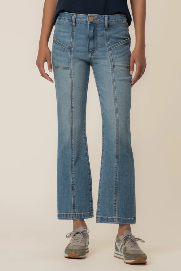 Kelsey High Rise Ankle Flare Seams