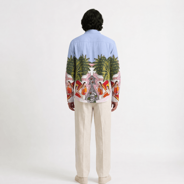 Naymish Men Shirt — Medieval Backyard — Blue — Signature Wear - Naymish Designs