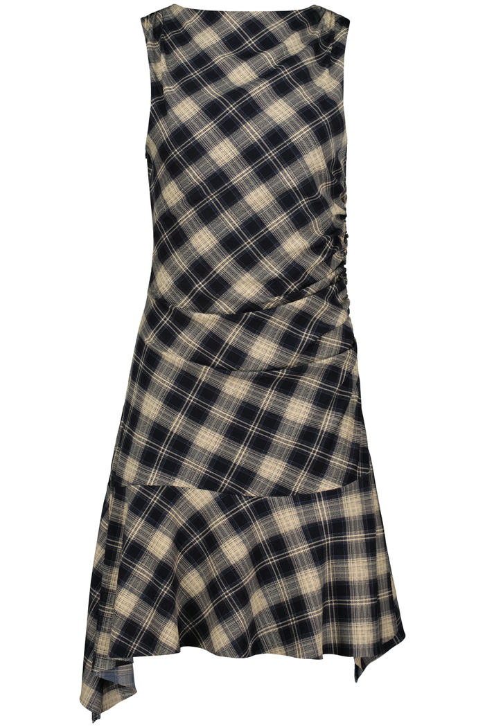 Oxford Midi Dress, Blue Plaid