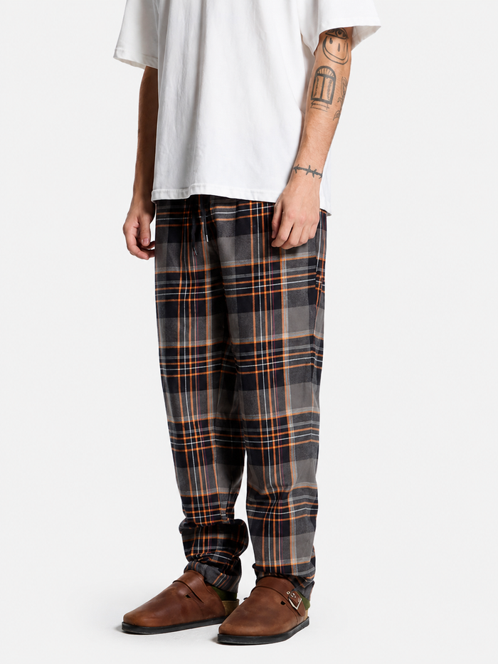 Pantalon Elepants Escoces 301 Viyela Negro Naranja