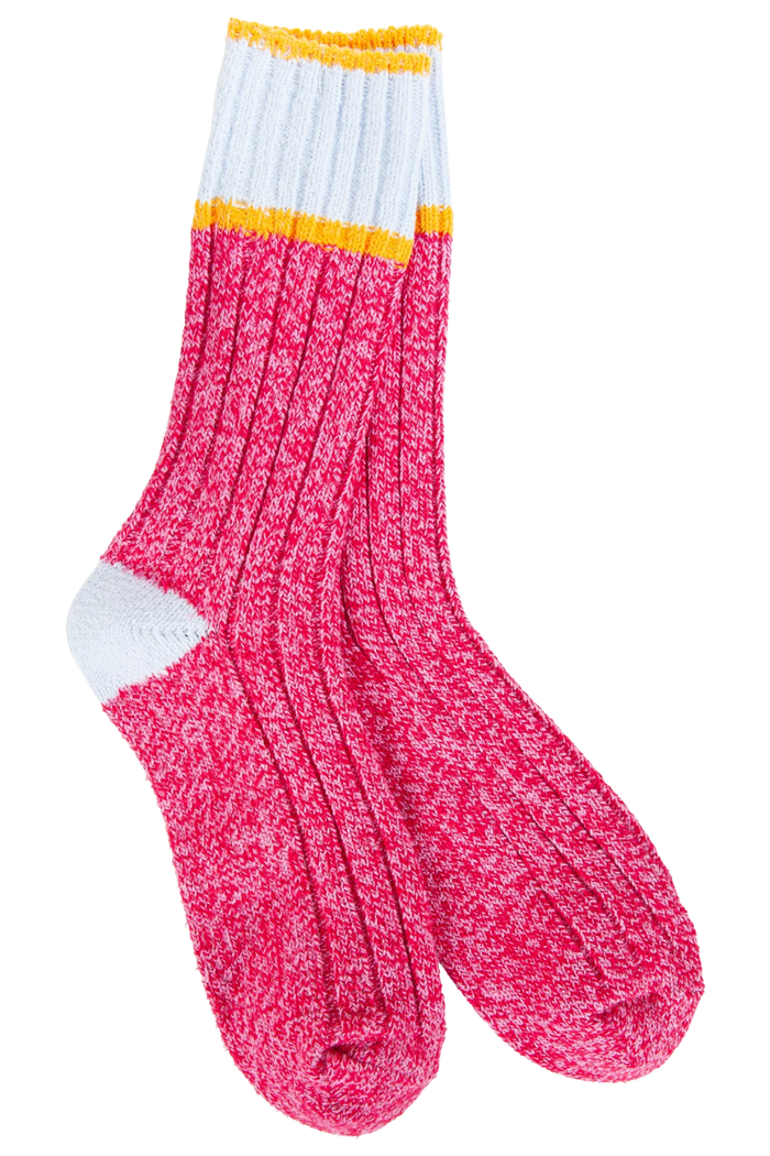 Ragg Crew Pink/Blue/Orange World’s Softest Socks