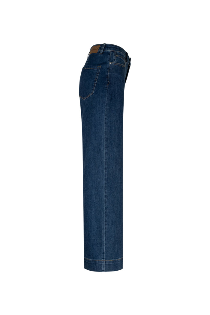 Red Button SRB5094 Conny Dark Blue Used Jeans L28 side view Shop Red Button at Dotique