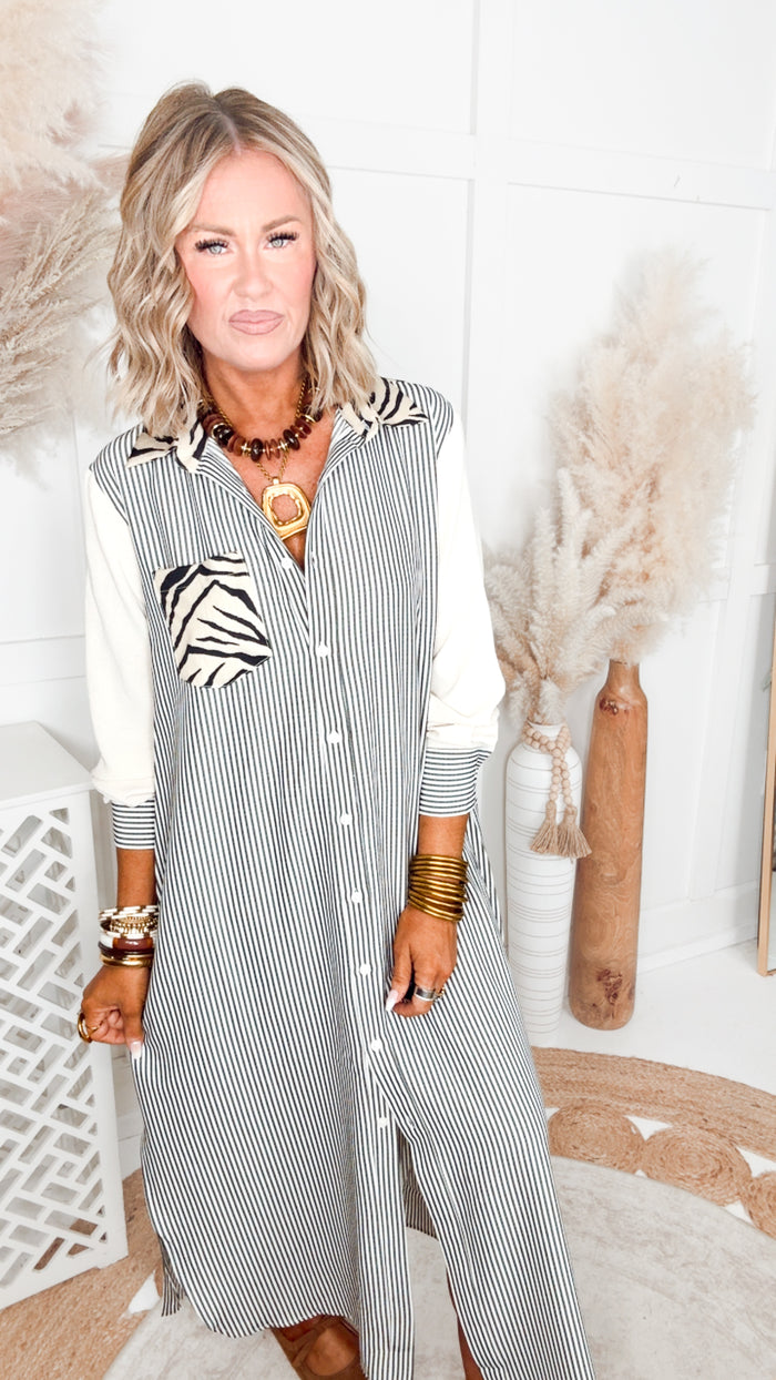 The Wild at First Stripe Dress