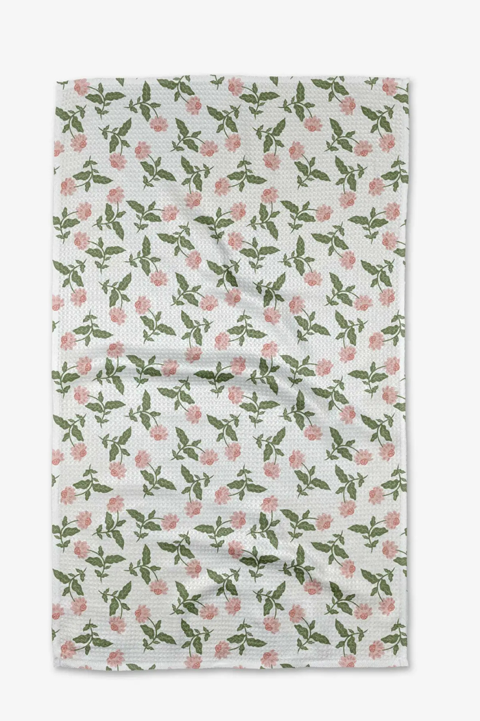 Wildflower Vine Blush Tea Towel