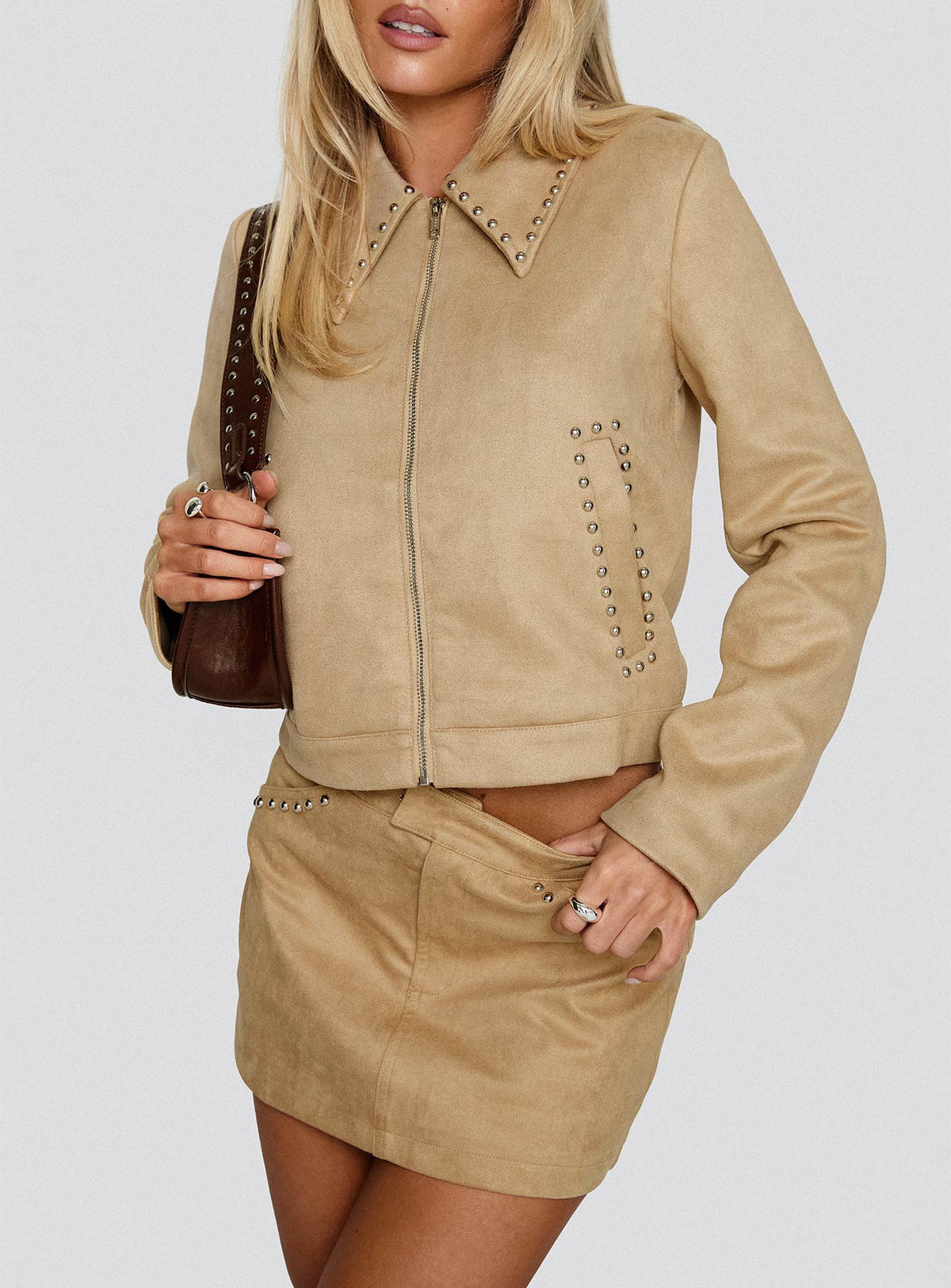 Willoughby Mini Skirt Beige