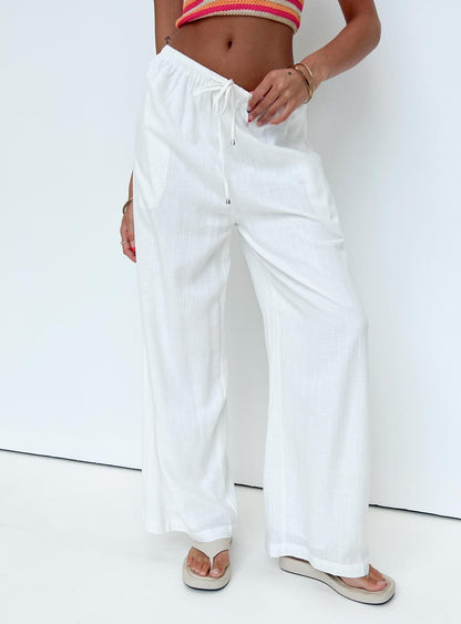 Ogilvie Linen Blend Pants White