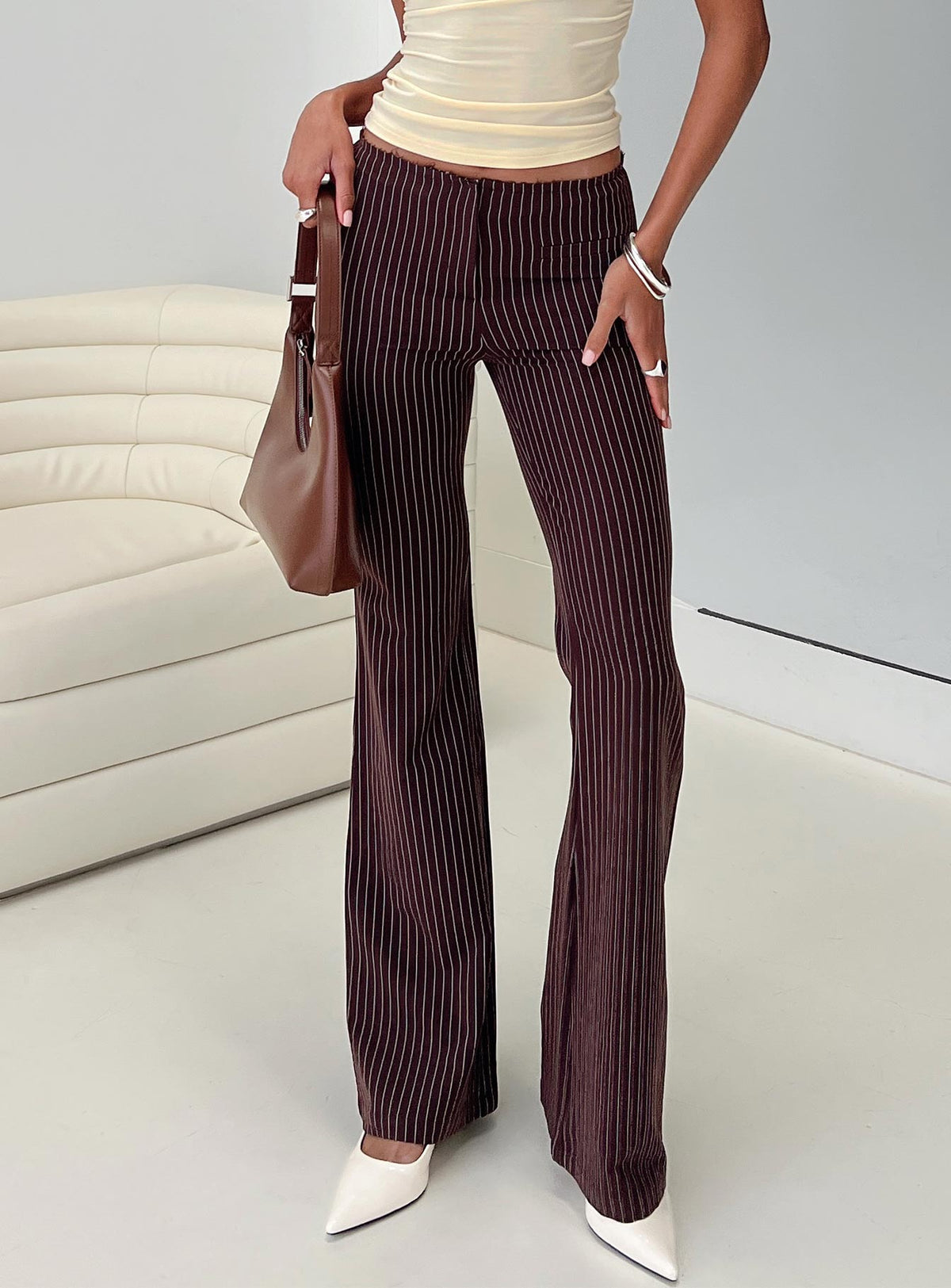 Sportia Flare Pants Brown
