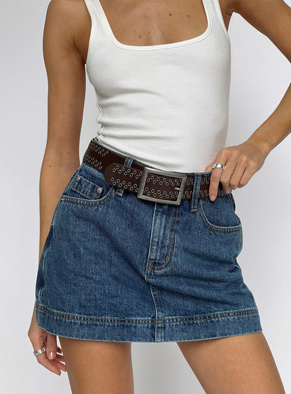 Gazelle Denim Skort Mid Wash Tall
