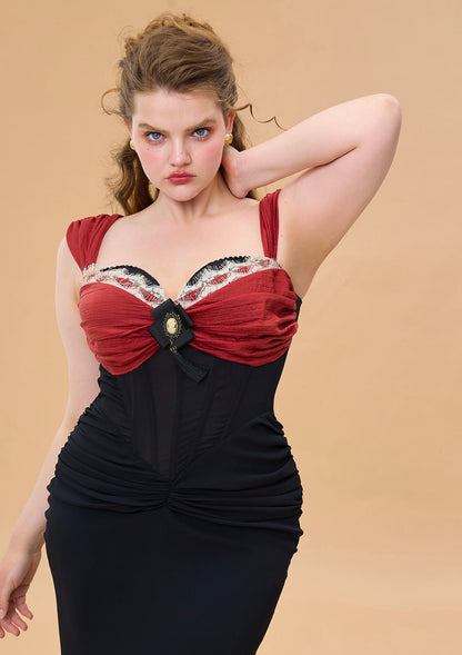 Curve & Plus Shaking the Wine Glass Corset Dress