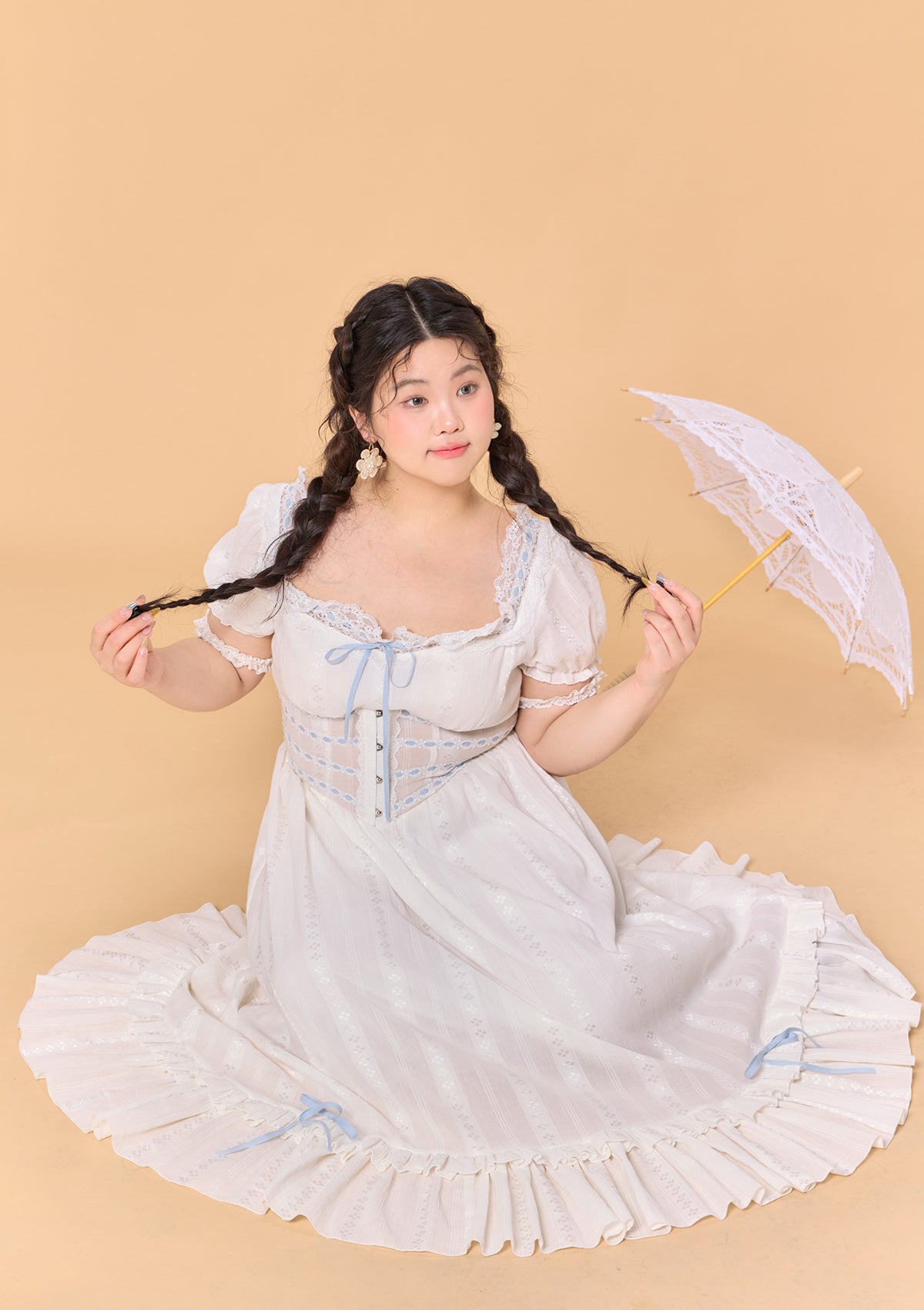 Curve & Plus Dear White Pages Dress