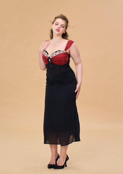 Curve & Plus Shaking the Wine Glass Corset Dress