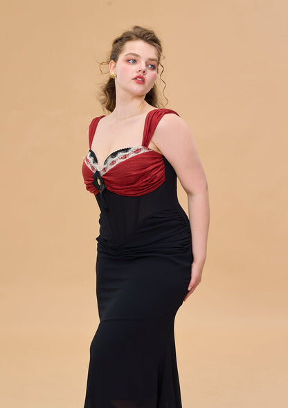 Curve & Plus Shaking the Wine Glass Corset Dress