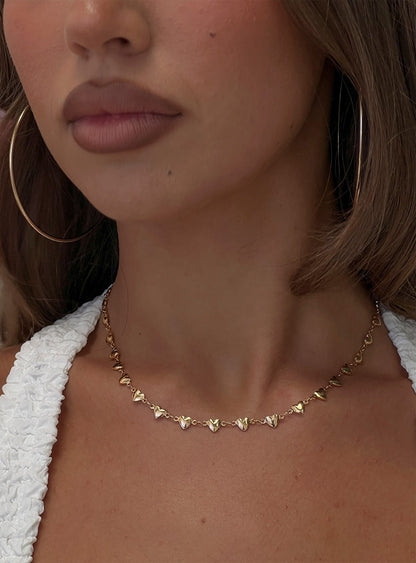 Kinsey Heart Necklace Gold
