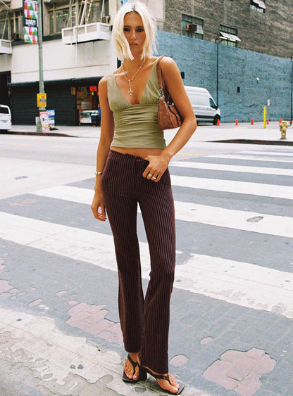 Sportia Flare Pants Brown