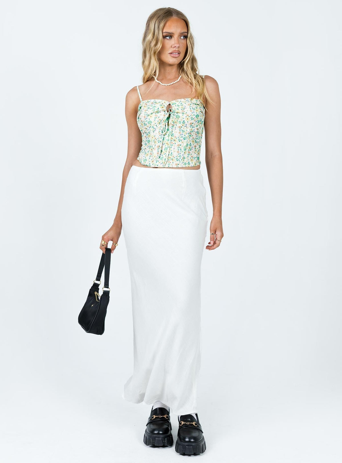 Jodie Maxi Skirt White