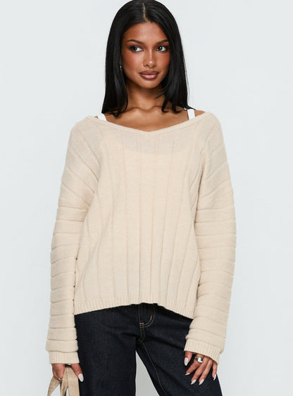 Main Thing Knit Sweater Beige