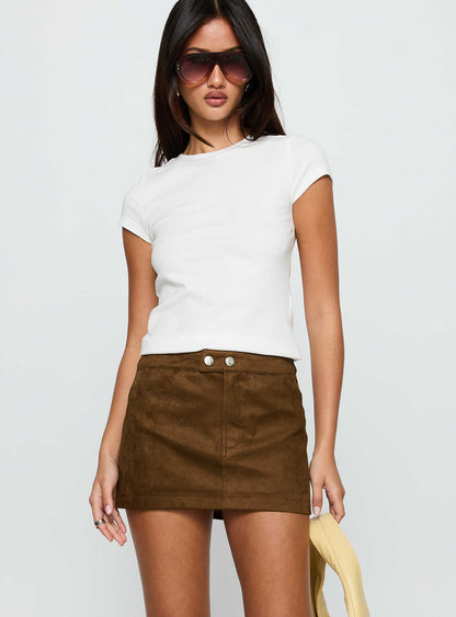 Rhodeo Mini Skirt Brown