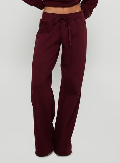 Dodie Wide Leg Pants Washed Currant