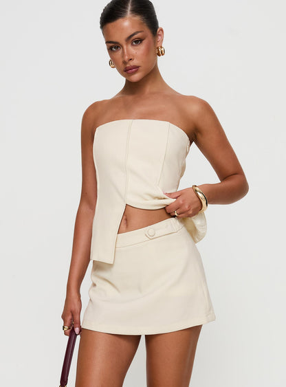 Full Disclosure Skort Cream