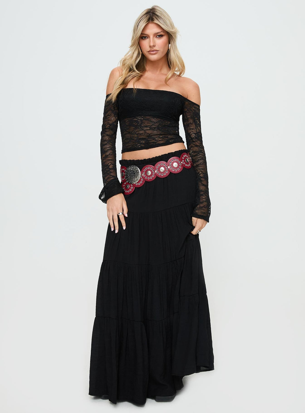 Mya Maxi Skirt Black