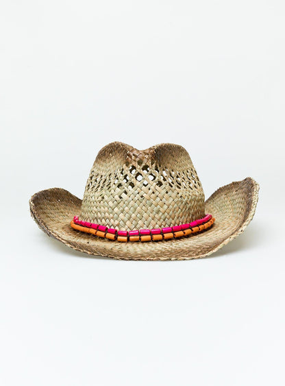 Hayward Cowboy Hat Brown / Pink