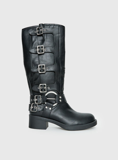Buckle Down Boots Black