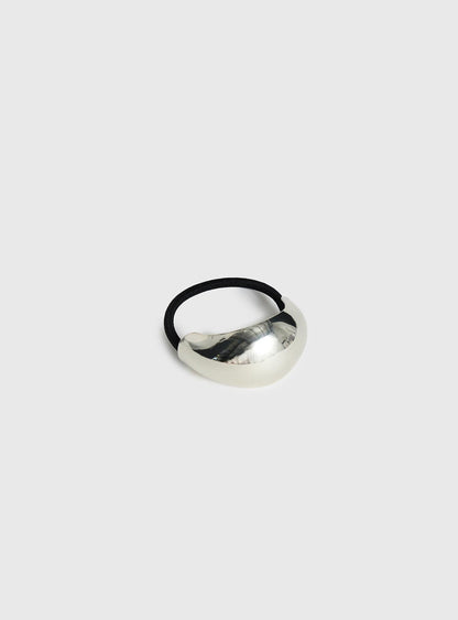 Heart Mend Statement Hair Tie Silver