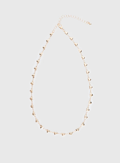 Kinsey Heart Necklace Gold