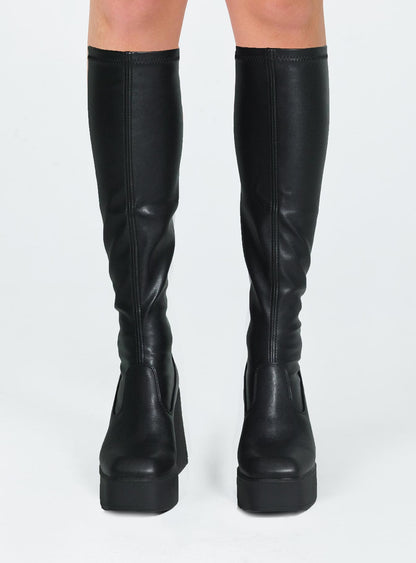 Windsor Smith BadGirls Black Stretch Sock Boots