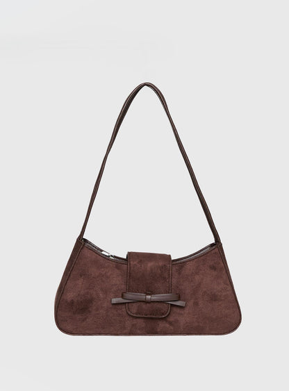 Scotlyn Shoulder Bag Faux Suede Brown
