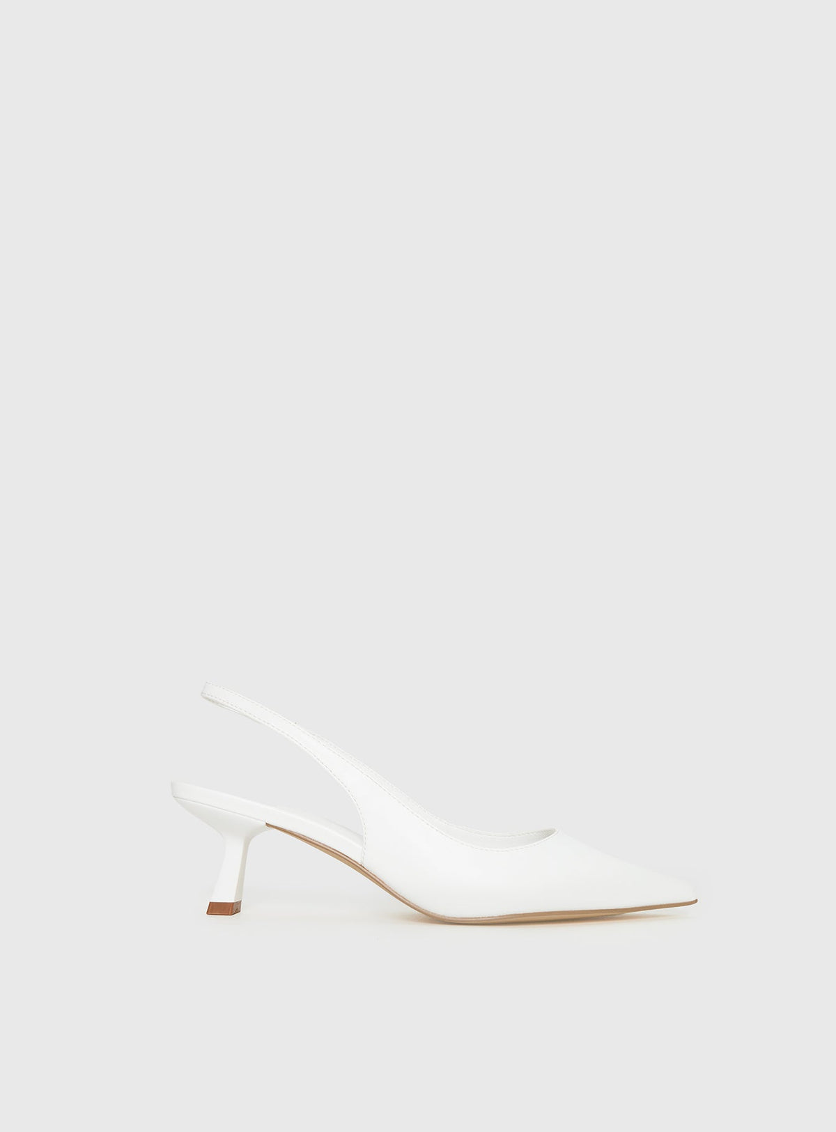 Denalia Pointed Toe Heels White Matte