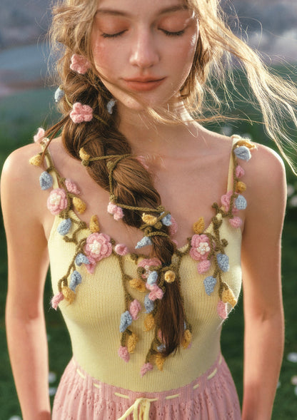 Flower Vine Novel Knit Dress