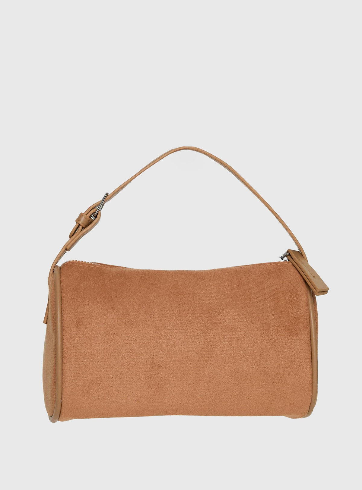 Brennah Faux Suede Shoulder Bag Tan