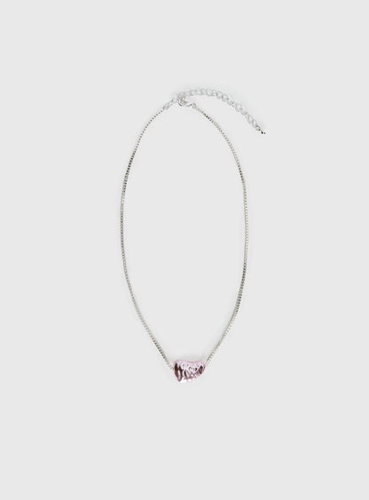 Living Large Pendant Necklace Pink