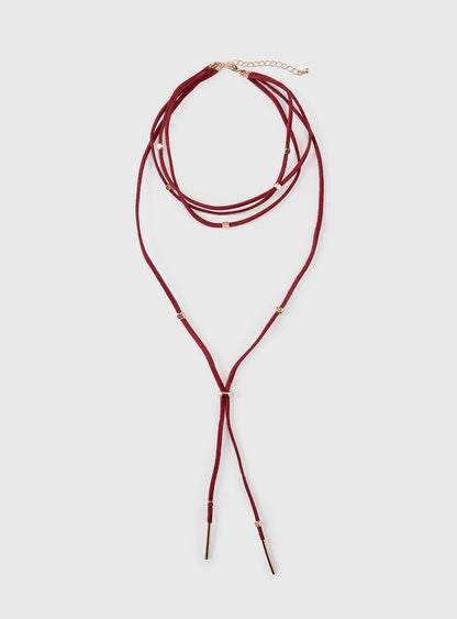 Hayze Necklace Red